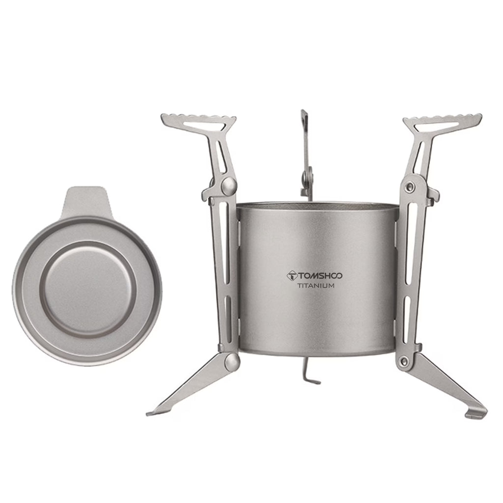 Alcohol Stove with Lid Foldable Legs and Pot Supports I1145