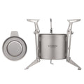 Alcohol Stove with Lid Foldable Legs and Pot Supports I1145