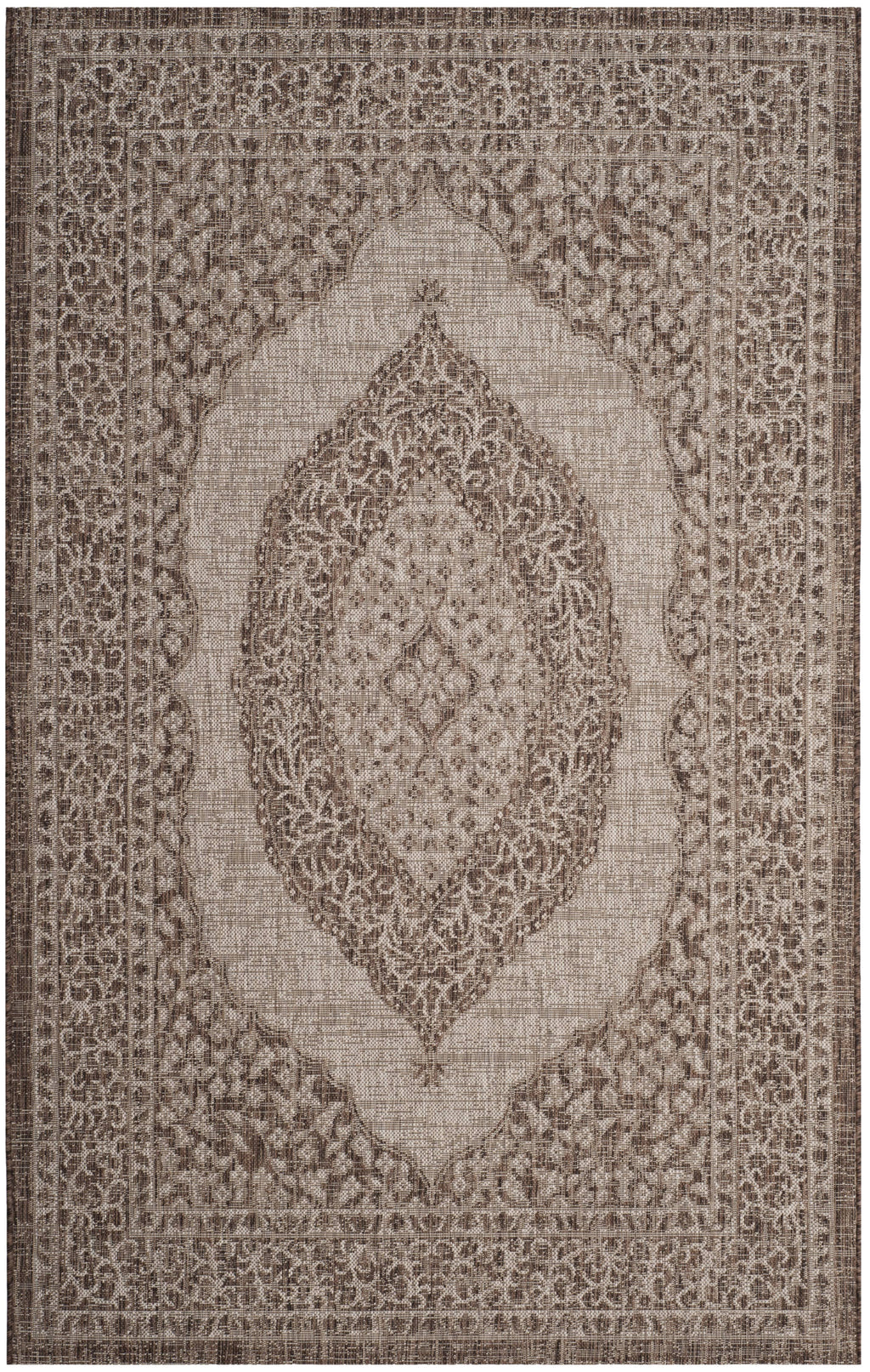 Light Beige Light Brown Courtyard Rug I9129