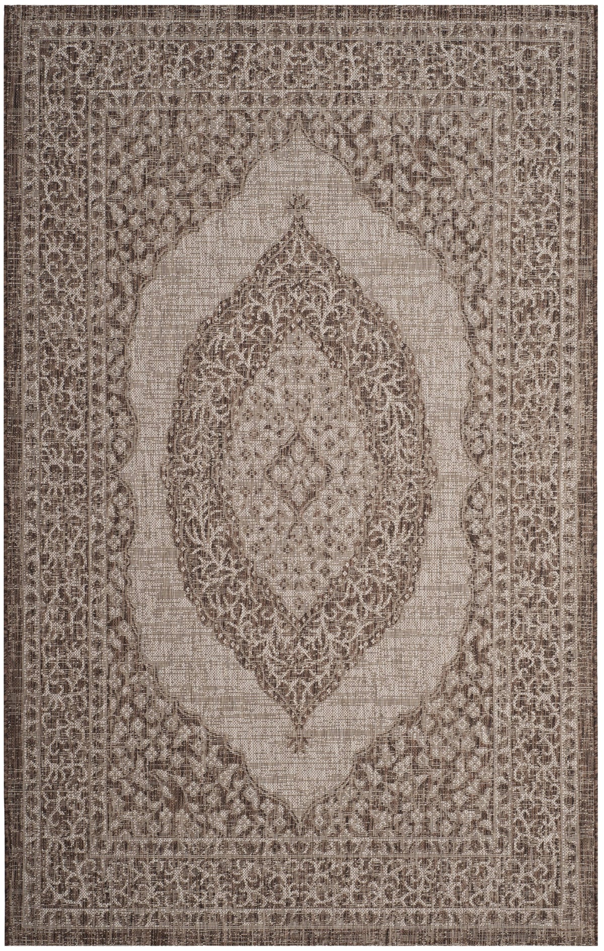 Light Beige Light Brown Courtyard Rug I9129