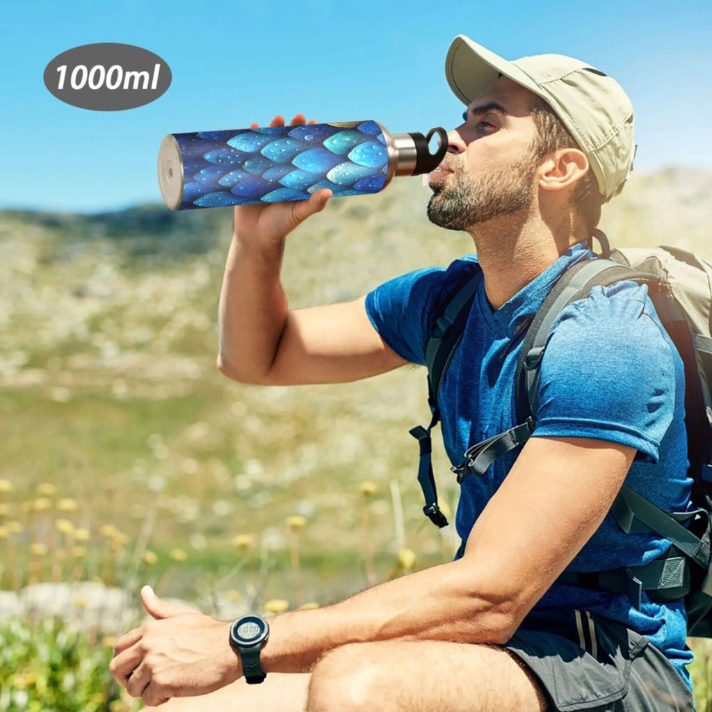 20 oz Insulated Stainless Steel Water Bottle with Straw Lid O7716