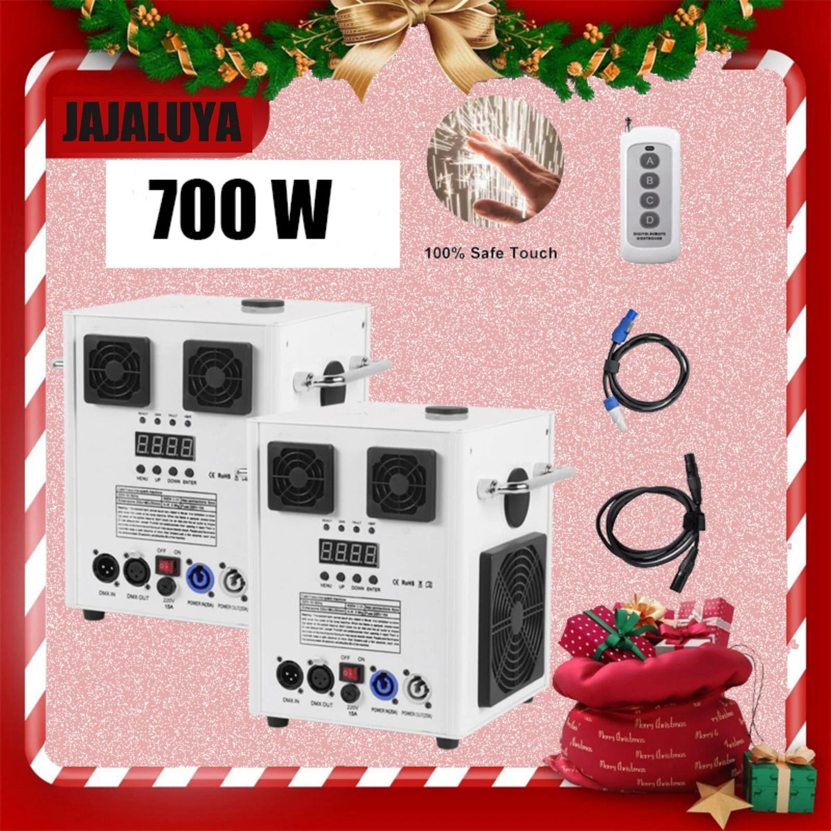 Cold Spark Machine 3-16FT Adjustable Stage Special Effect Machine with Wireless Remote Control DMX Low Noise Stage Equipment for Wedding DJ Disco Party 2pcs T729218