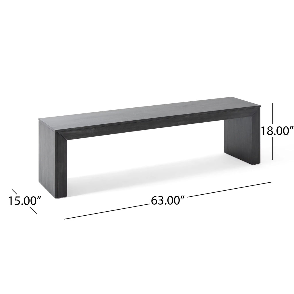 Rustic Acacia Wood Dining Bench K5165