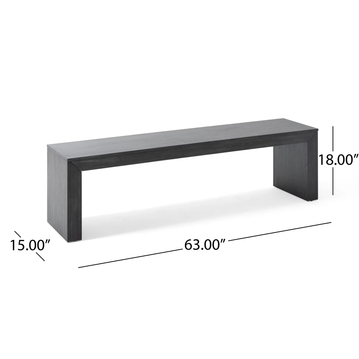 Rustic Acacia Wood Dining Bench K5165
