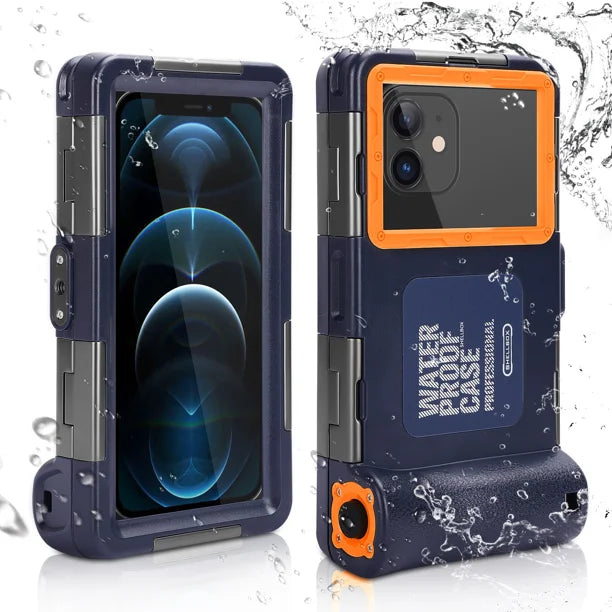 Waterproof Protective Case for Phones Up to 6.9 Inch with Lanyard J844