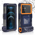 Waterproof Protective Case for Phones Up to 6.9 Inch with Lanyard J844