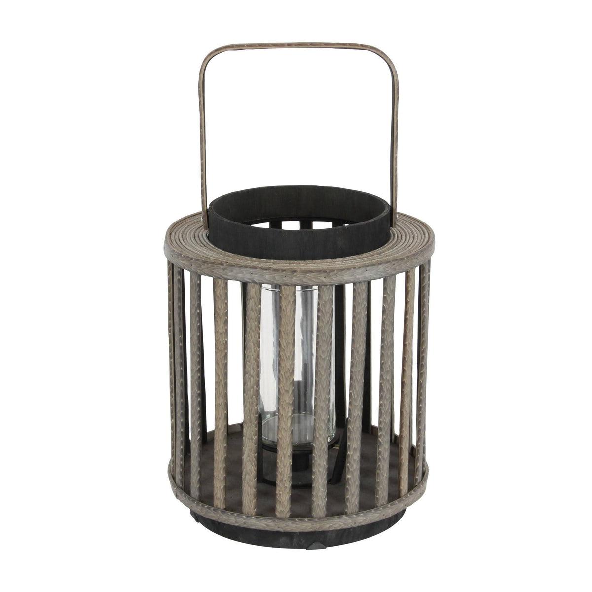 Wood Glass Lantern E12781