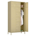 72" H Metal Storage Lockers with Doors and Rod, 7+1 Doors, Camel J559909