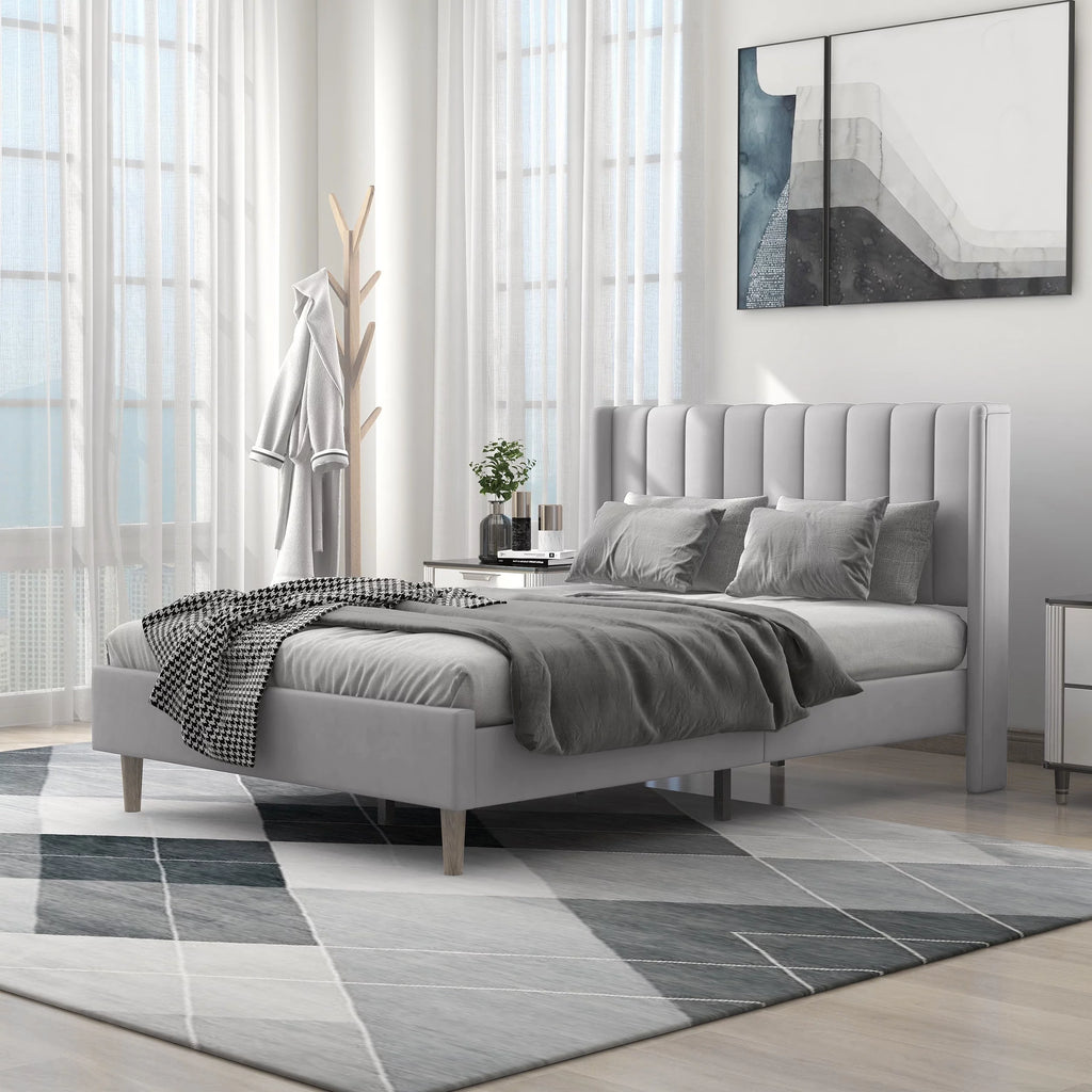 Twin Size Upholstered Platform Bed Frame G602