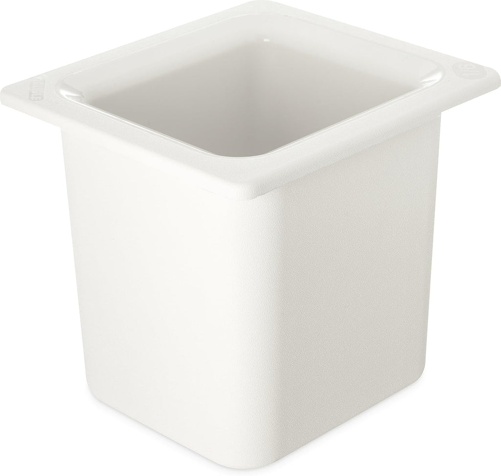 White Half-Size Food Pan, 6 quart, Pack of 2 V2220