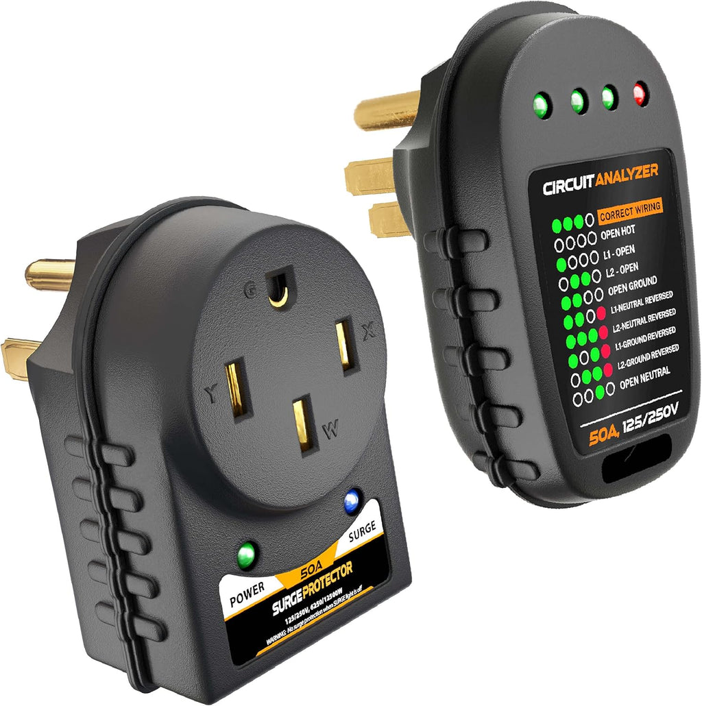 50 Amp RV Surge Protector Kit with Circuit Analyzer Tester Module J933363