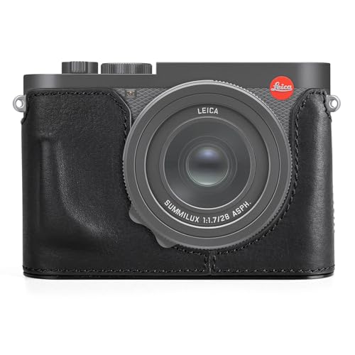 Genuine Leather Camera Case with Bottom Hole D33077