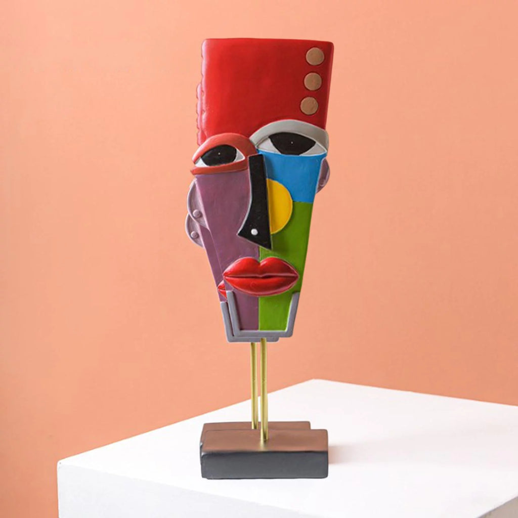 Modern Abstract Human Face Statue V1466