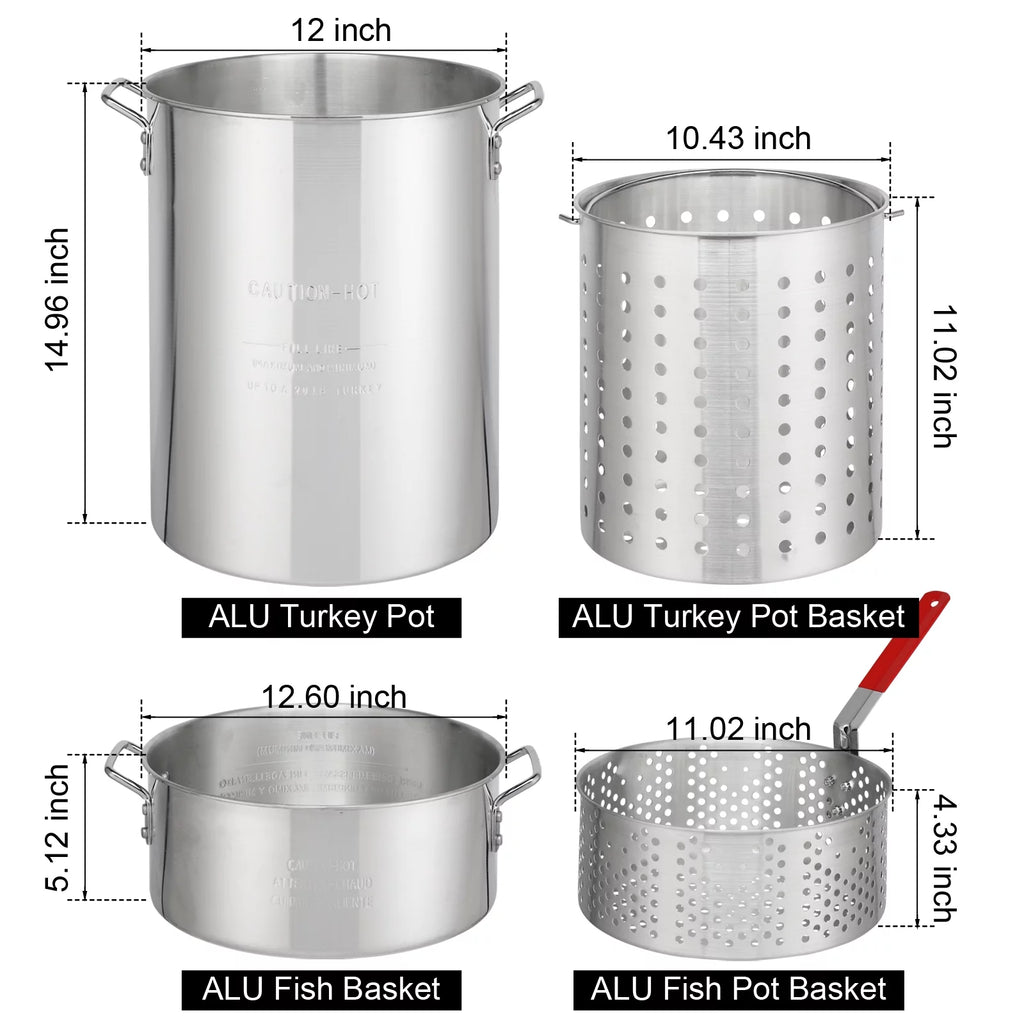 30qt Aluminum Propane Fryer Pot I523930