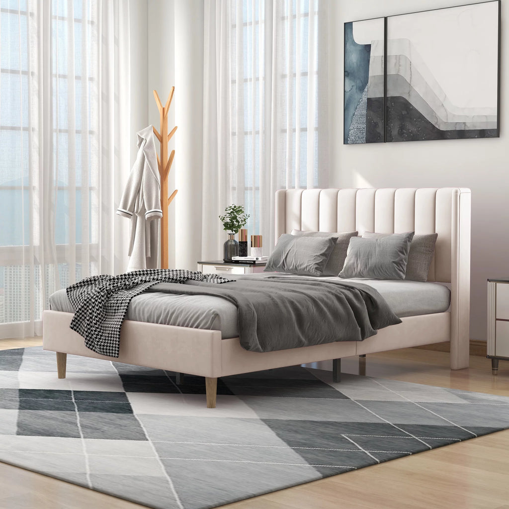 Twin Size Upholstered Platform Bed Frame G602