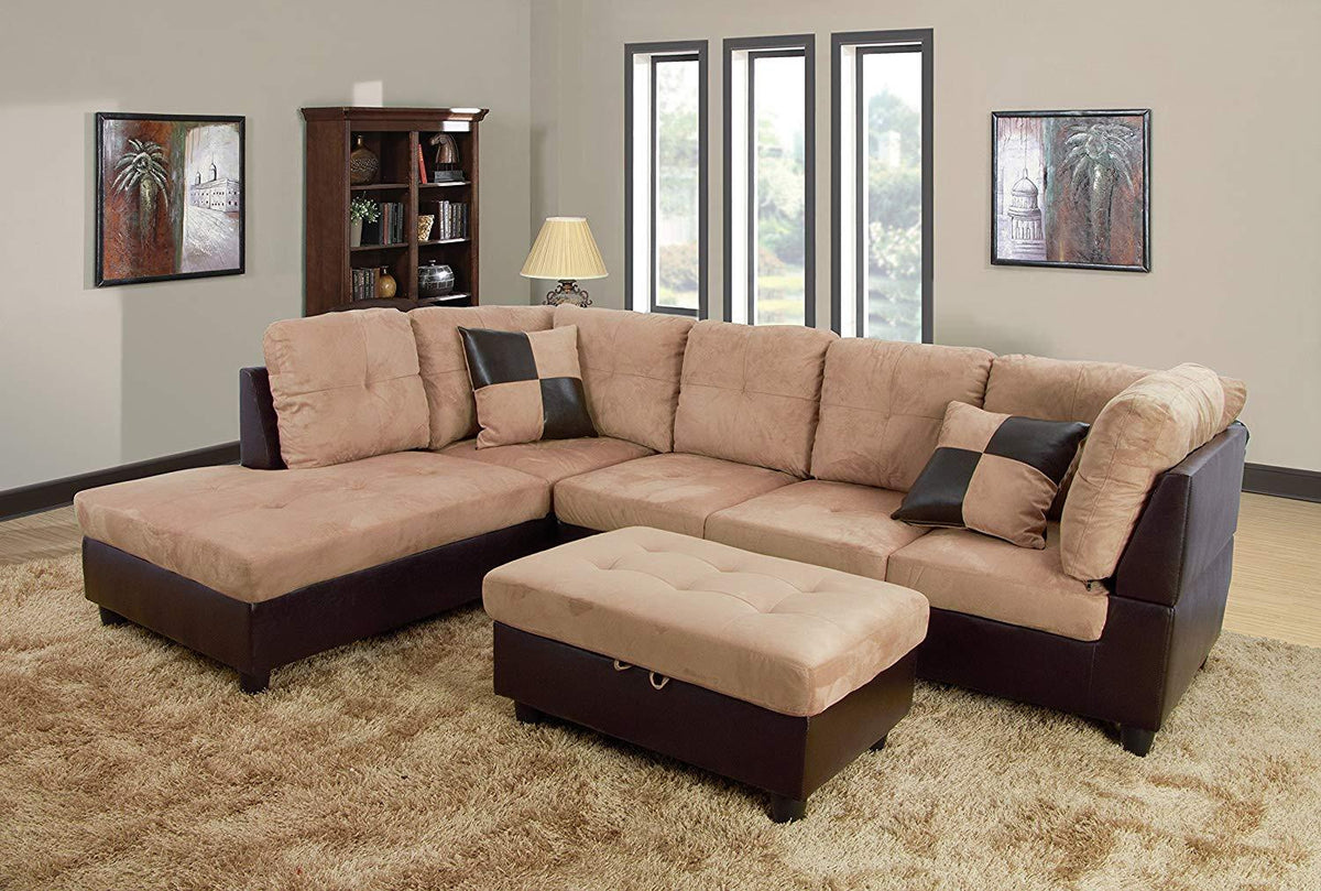 104" Sectional with Ottoman S823716