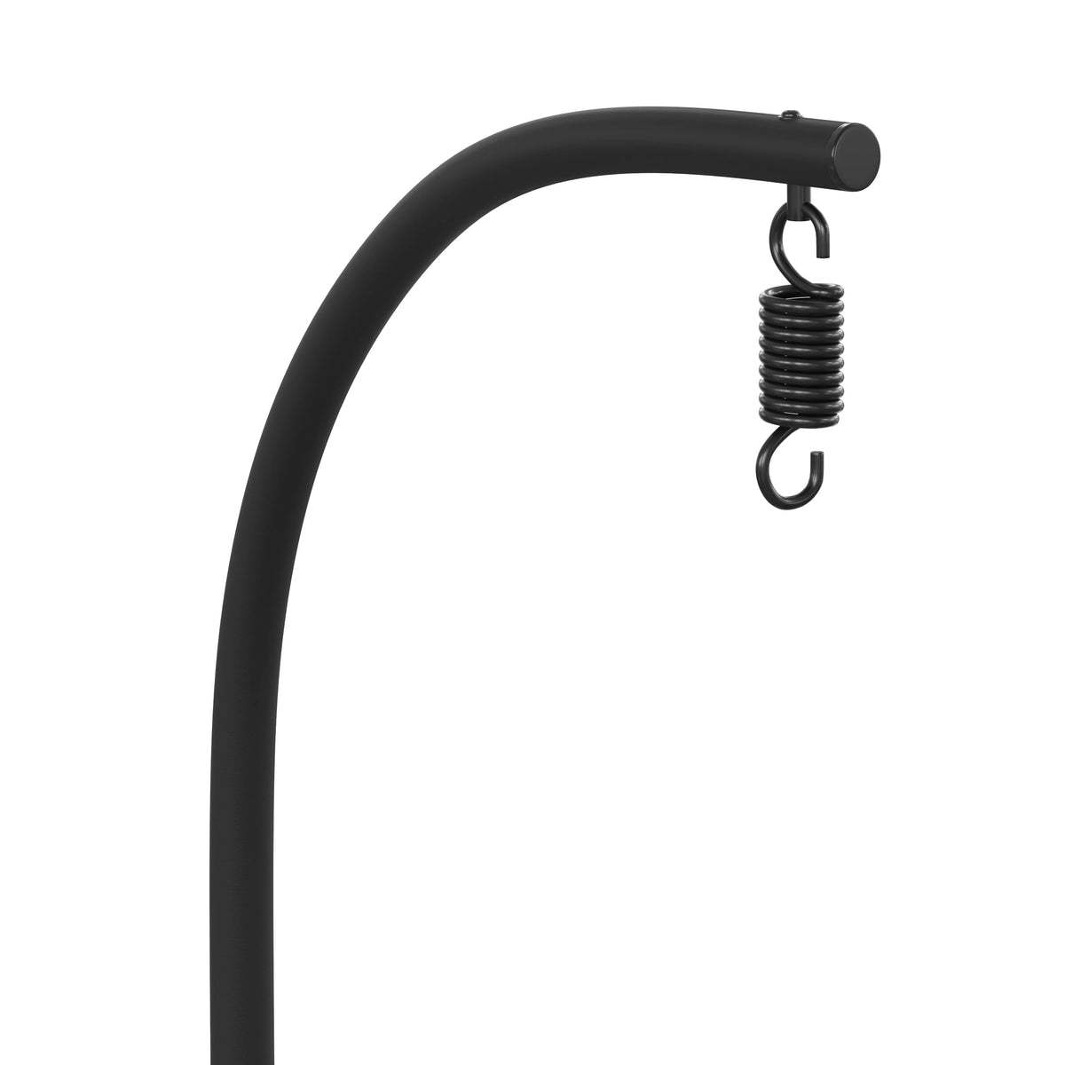 Heavy Duty All-Weather Hanging Hammock Chair C-Stand with Steel Offset Base, Black K684676