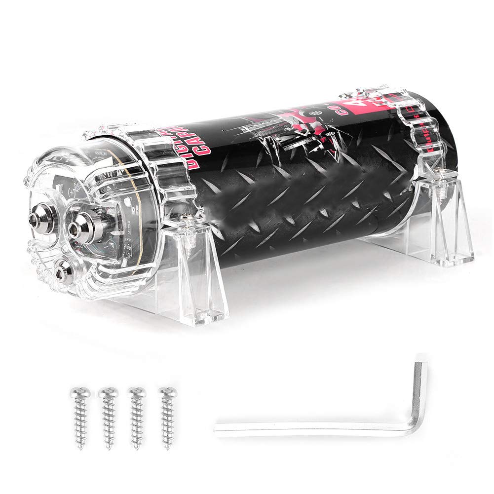 4 Farad Car Audio Power Capacitor Aluminium Alloy LED Voltage Display Pack of 2 X21293