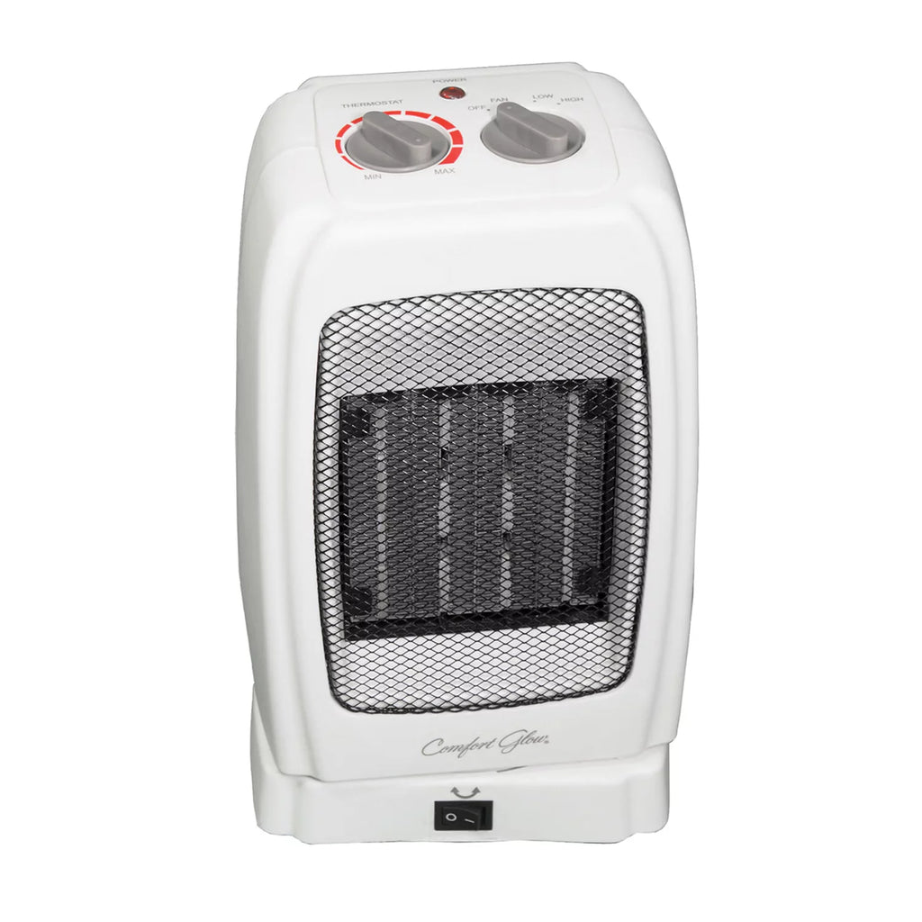 White Portable Oscillating Ceramic Fan Heater with Thermostat G6030