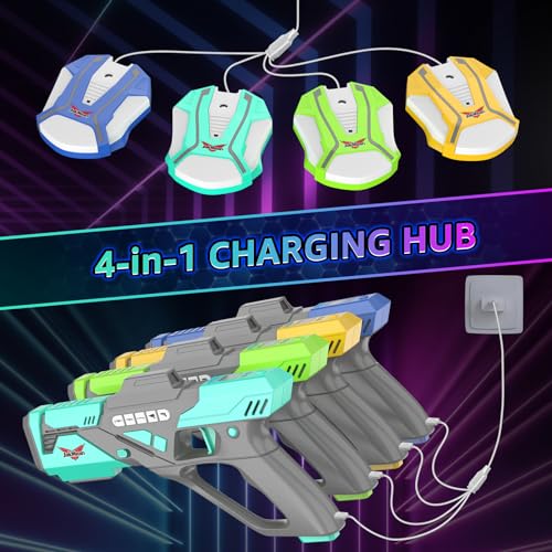 Rechargeable Laser Tag Set with Vests Set of 4 R682642