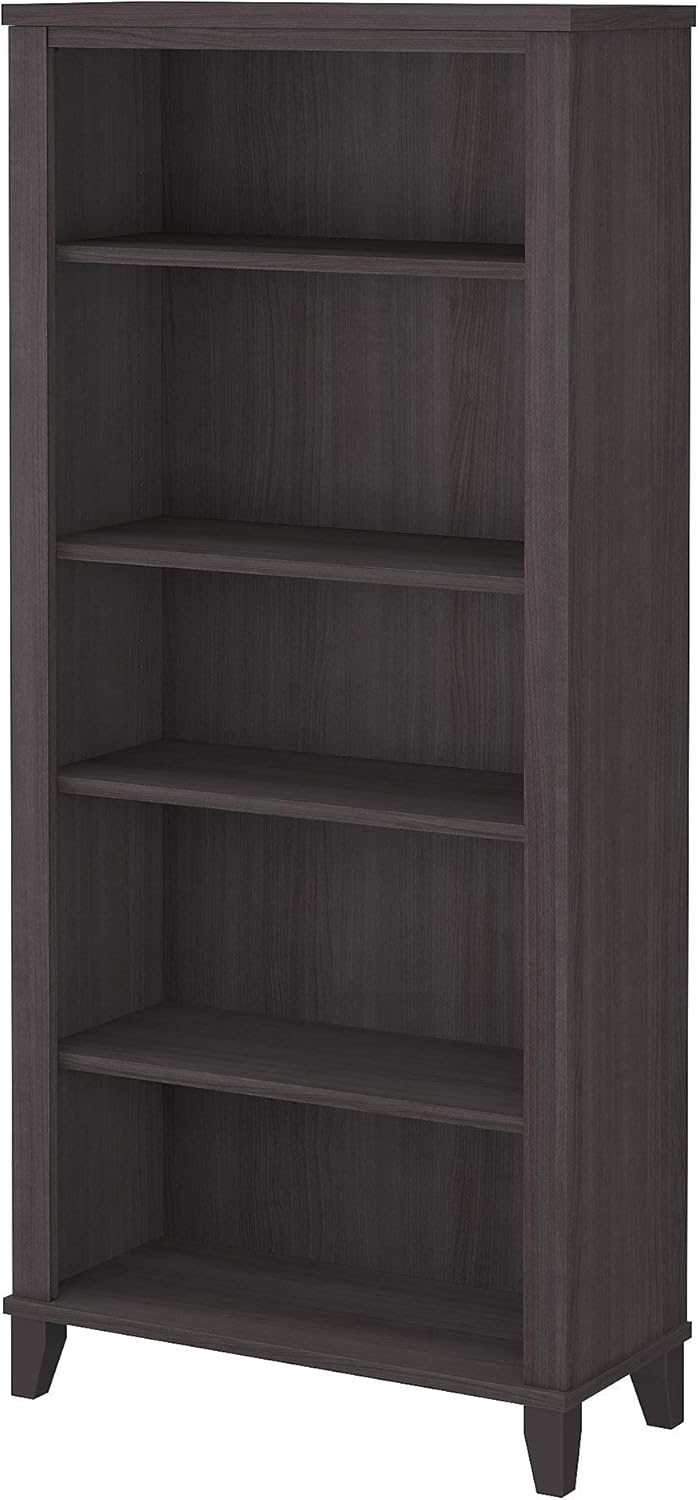 Ash Gray 5 Shelf Bookcase L43576