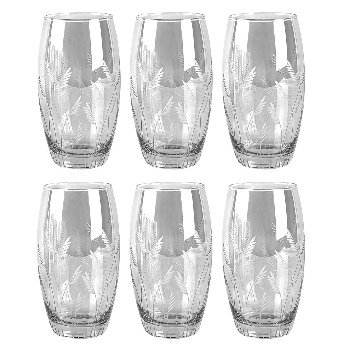 Smoke 16.9 fl oz Drinking Glasses Set of 6 T2884