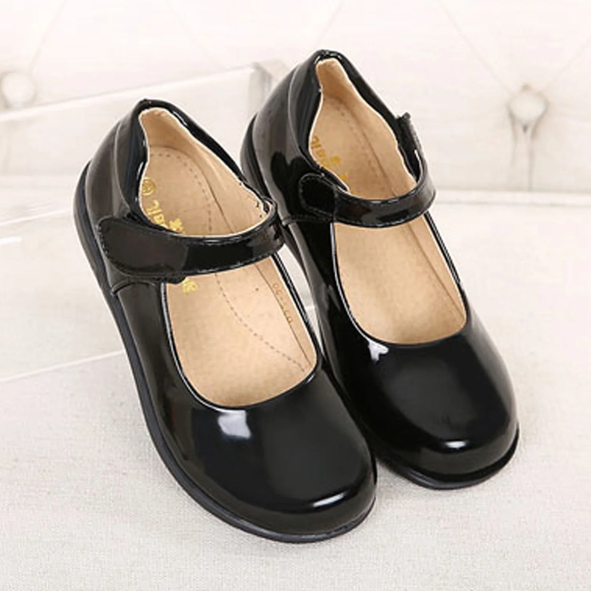 Black Mary Jane Flats School Uniform Dress Shoes M872