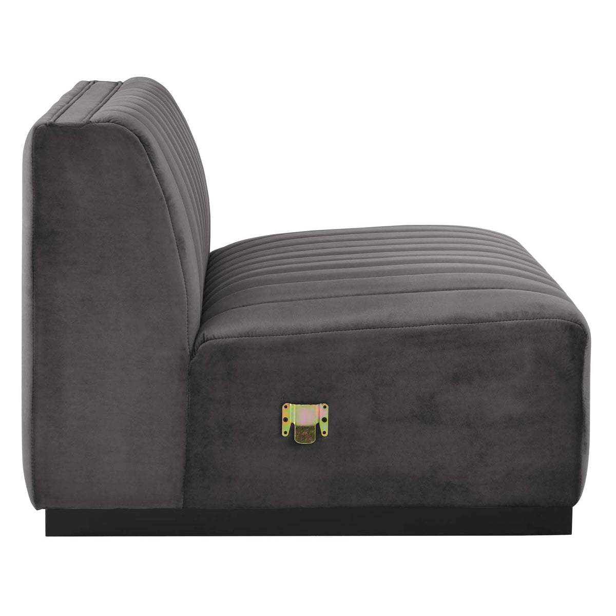 Black Gray Performance Velvet Sofa Q654