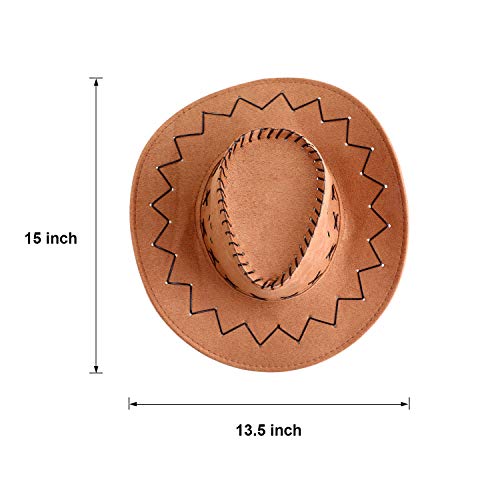 6 Set Western Cowboy Hat with Bandanna Q3908