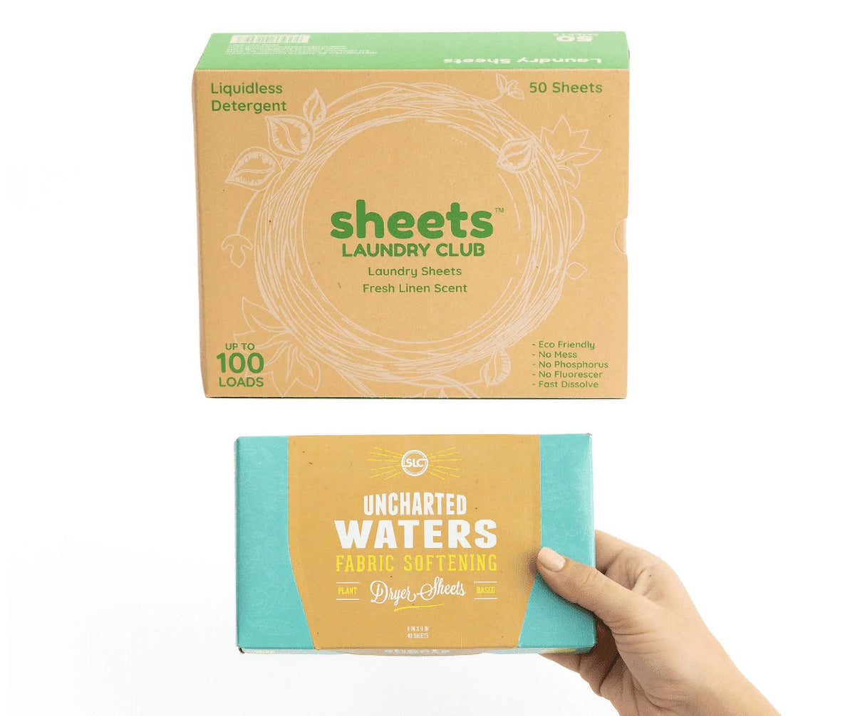 50 Laundry Detergent Sheets 40 Fabric Softener Dryer Sheets O8065