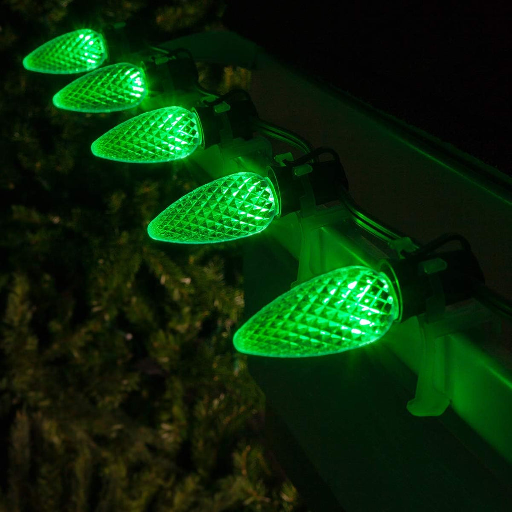 25 Lights Warm White LED Christmas Lights Green Wire Pack of 2 E870