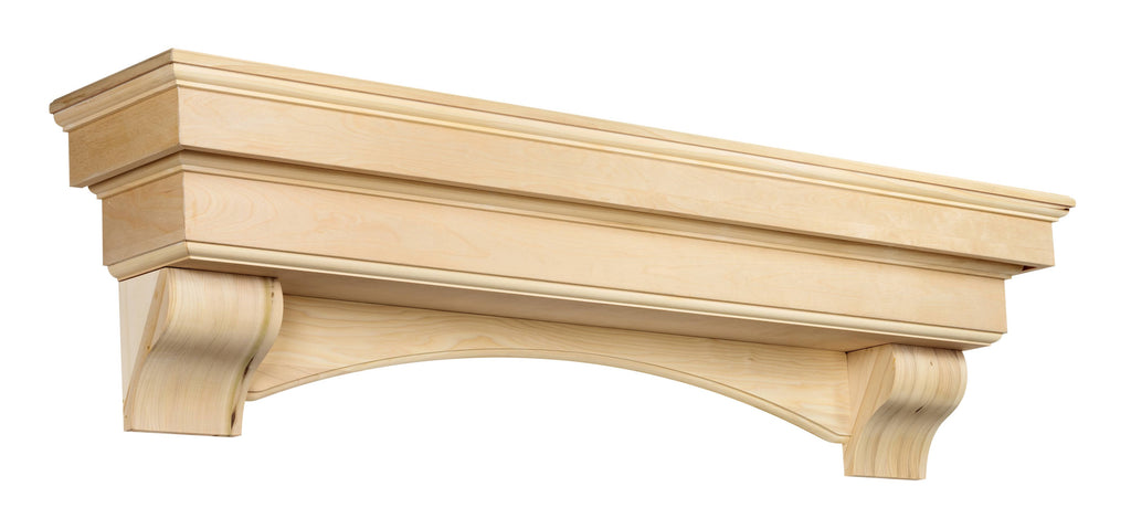 Unfinished Mantel Shelf 60x22 W1492