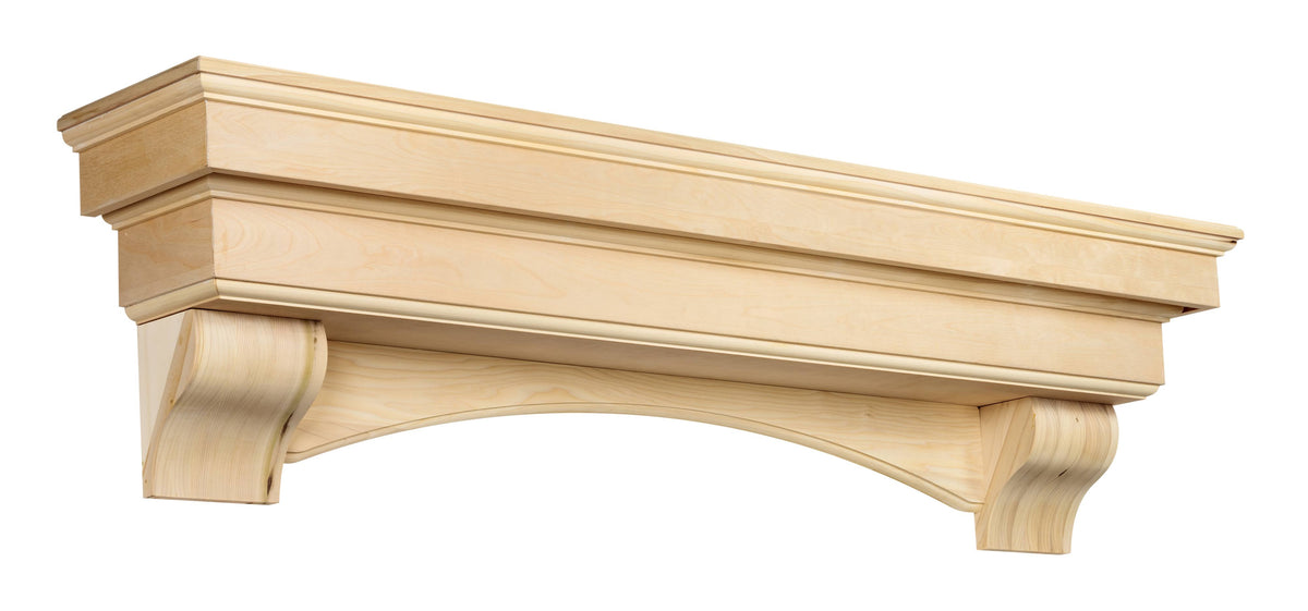 Unfinished Mantel Shelf 60x22 W1492