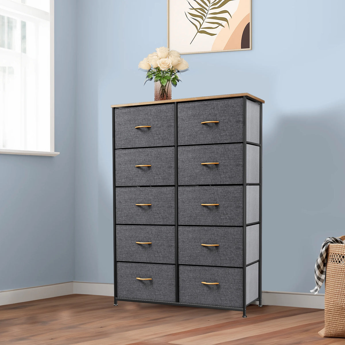 10 Drawer Fabric Storage Dresser B154