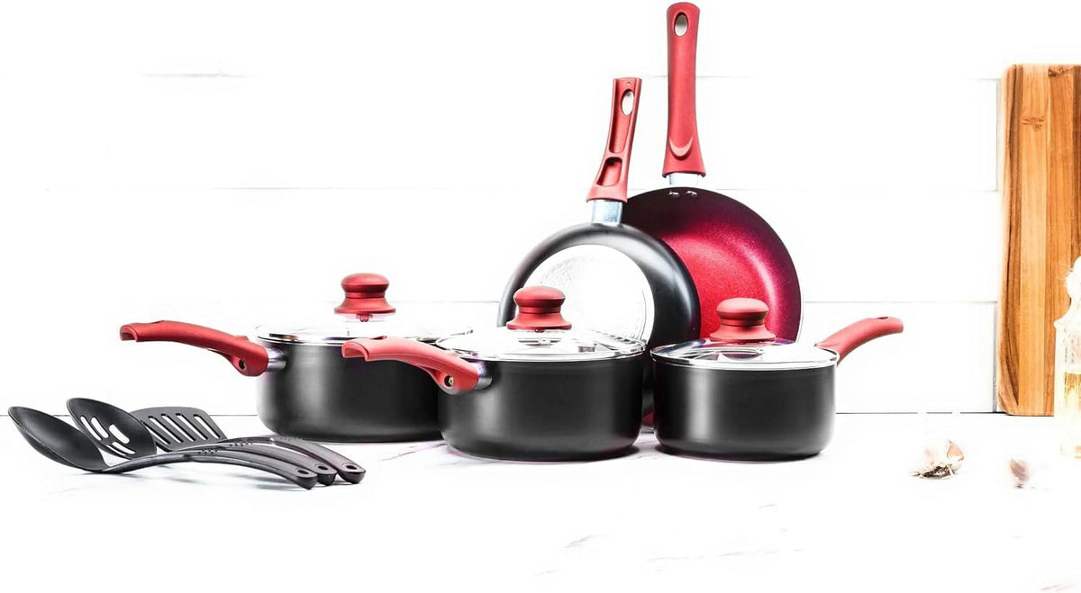 11 Piece Aluminum Nonstick Cookware Set I496489