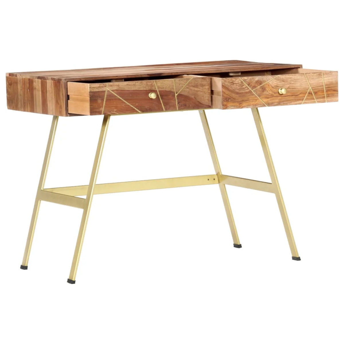 Sheesham Wood Writing Desk with 2 Storage Drawers P638103