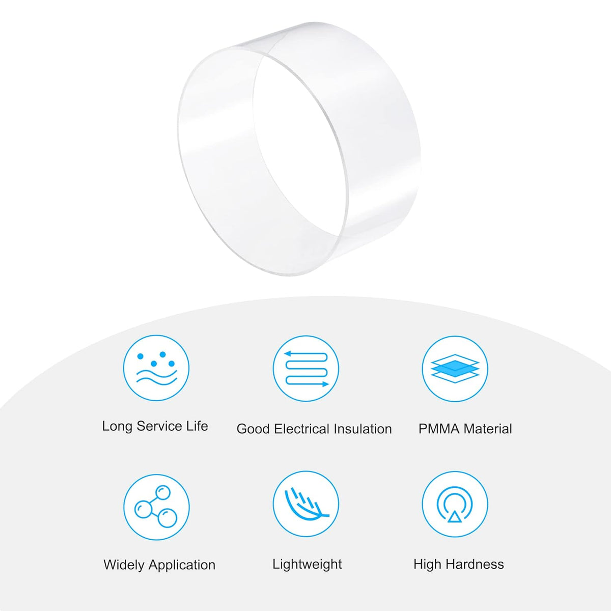 Clear Acrylic Round Tube Pack of 2 R853964