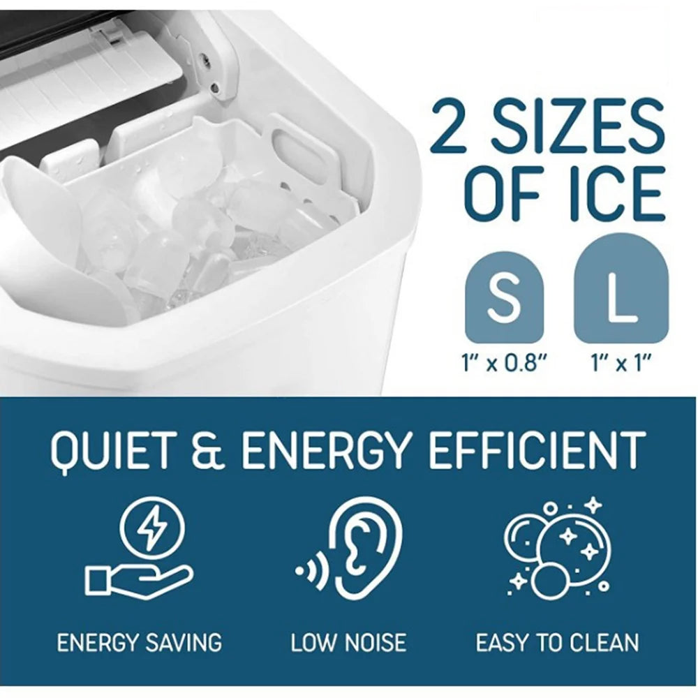 Countertop Ice Maker, 26lbs in 24Hrs, Self-Cleaning Ice Machine with Basket C760