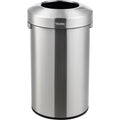 Stainless Steel Round Open Top Trash Can, 21 Gallon C1651