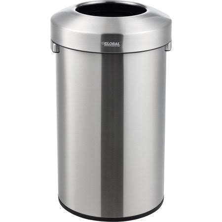 Stainless Steel Round Open Top Trash Can, 21 Gallon C1651