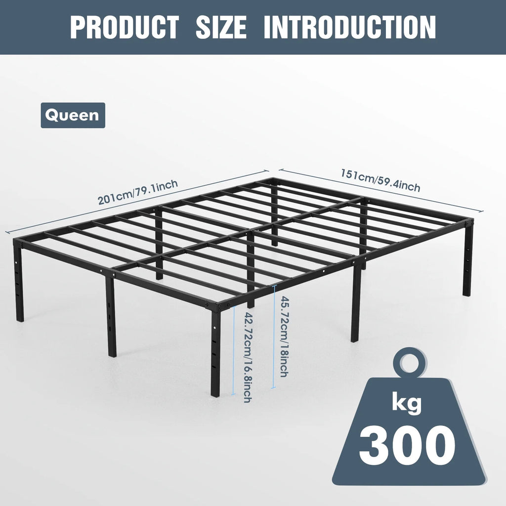 Metal Platform Bed Frame with Built-in Storage Full Size C996