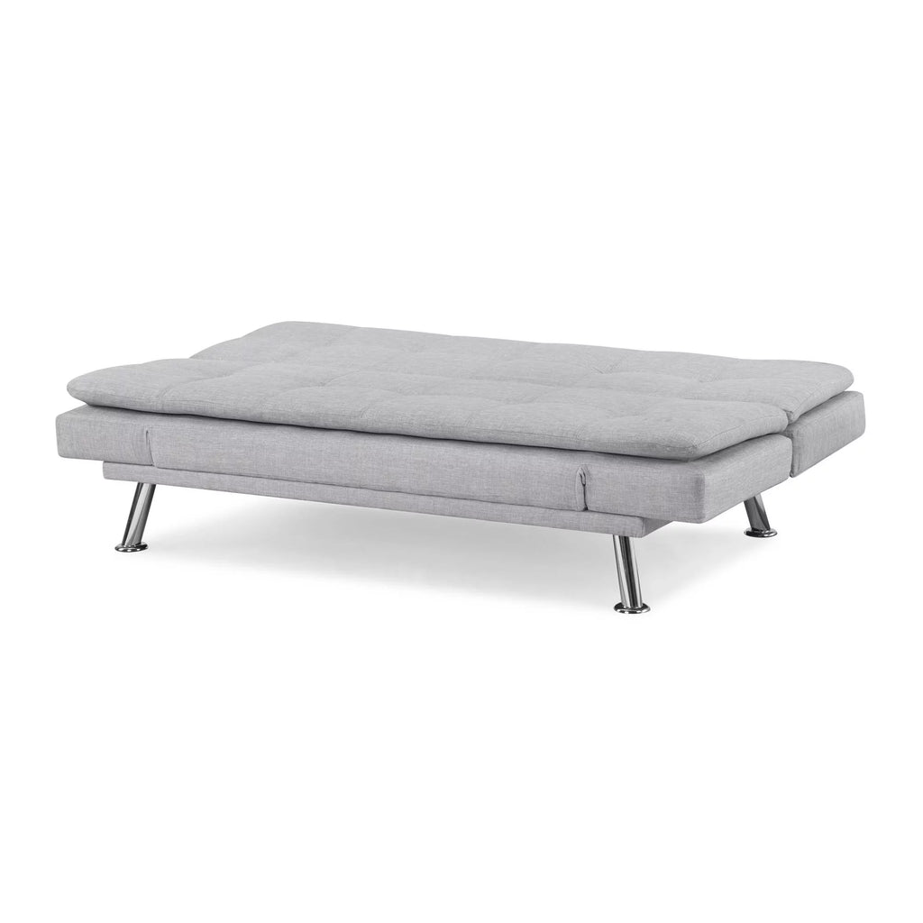 Light Gray Upholstery Futon with Adjustable Arms E171037