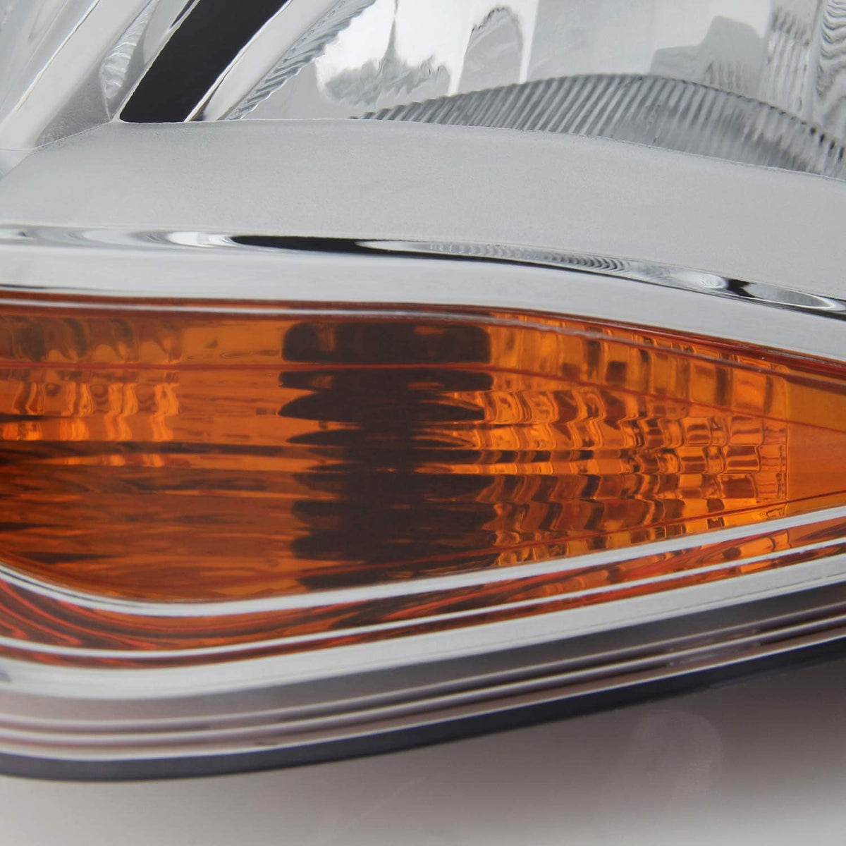 Chrome Trim Halogen Headlight Driver Left Pack of 2 H1900