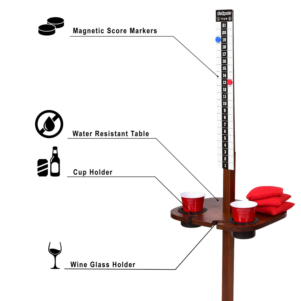 Outdoor Game Score Keeper & Drink Stand Set D949