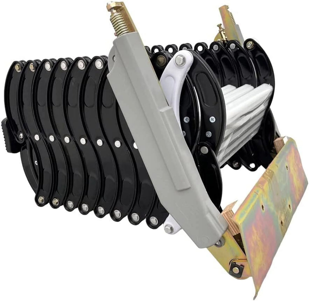 Black Wall Mounted Telescopic Folding Ladder H2585