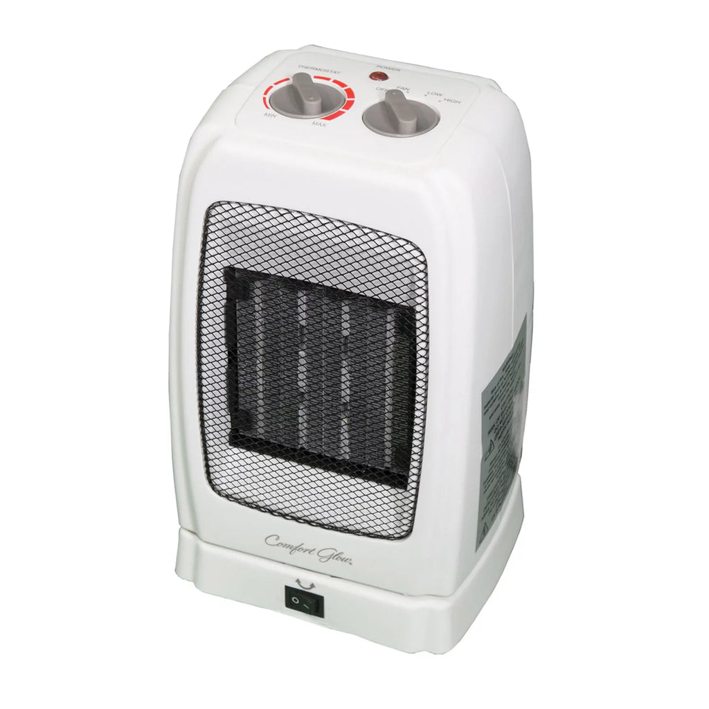 White Portable Oscillating Ceramic Fan Heater with Thermostat G6030