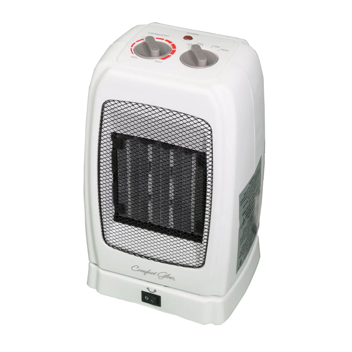 White Portable Oscillating Ceramic Fan Heater with Thermostat G6030